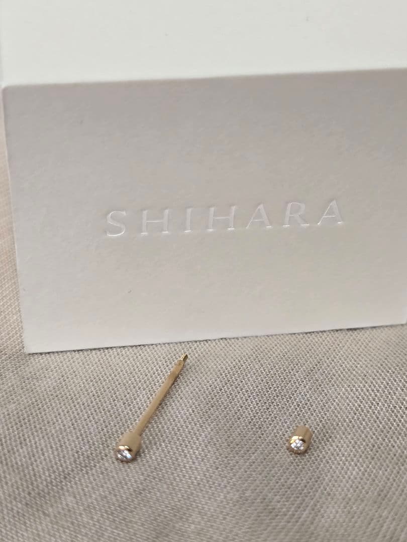 【未使用】Shihara　Twist pin　ダイヤモンド ピアス　18K