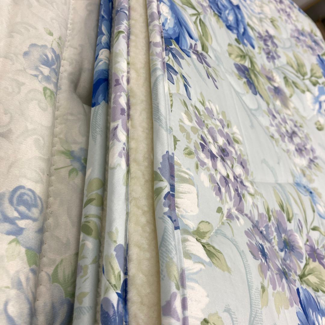 美品　丸八真綿　ロングセラー敷き布団　羊毛パットシングルサイズ　敷きカバー付き