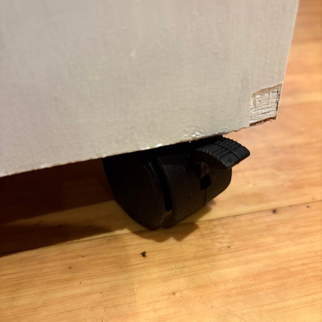 【 フランス 調 ビンテージ 木製 チェスト】真鍮取っ手 キャスター付き