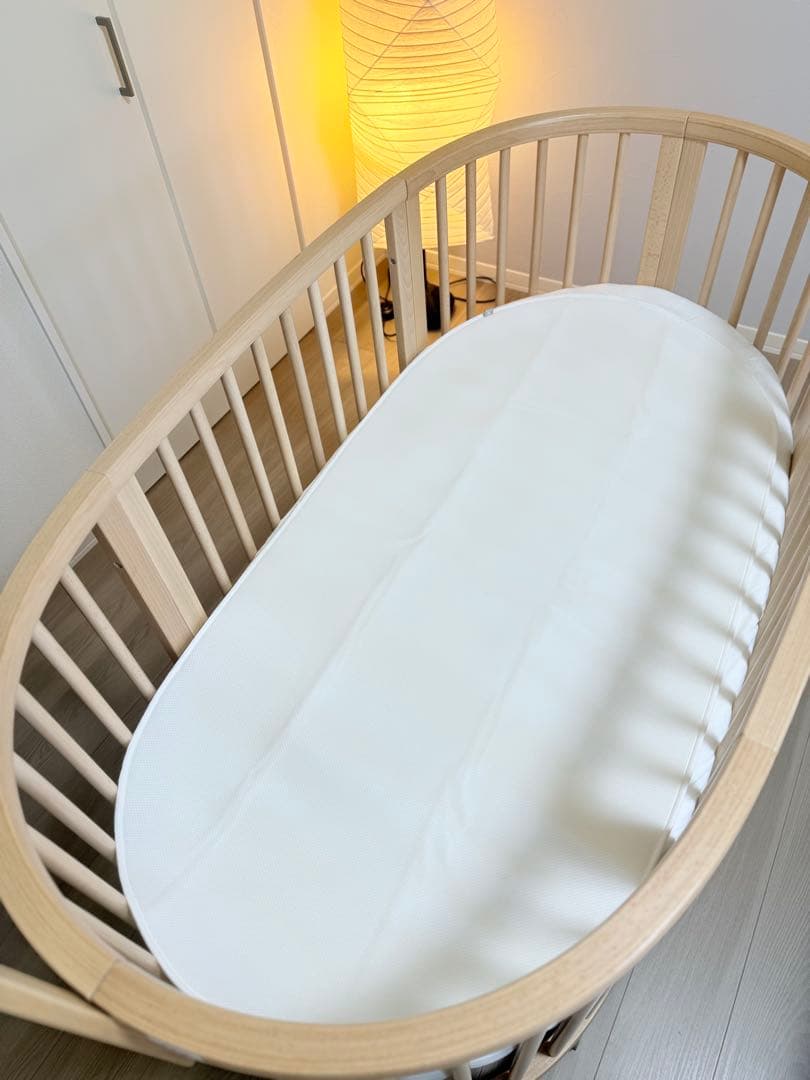 STOKKE スリーピーベビーベッド ナチュラルウッド　美品