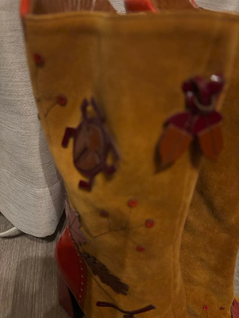 PRADA 1999年 ブーツカブトムシと落ち葉 24.5 プラダ