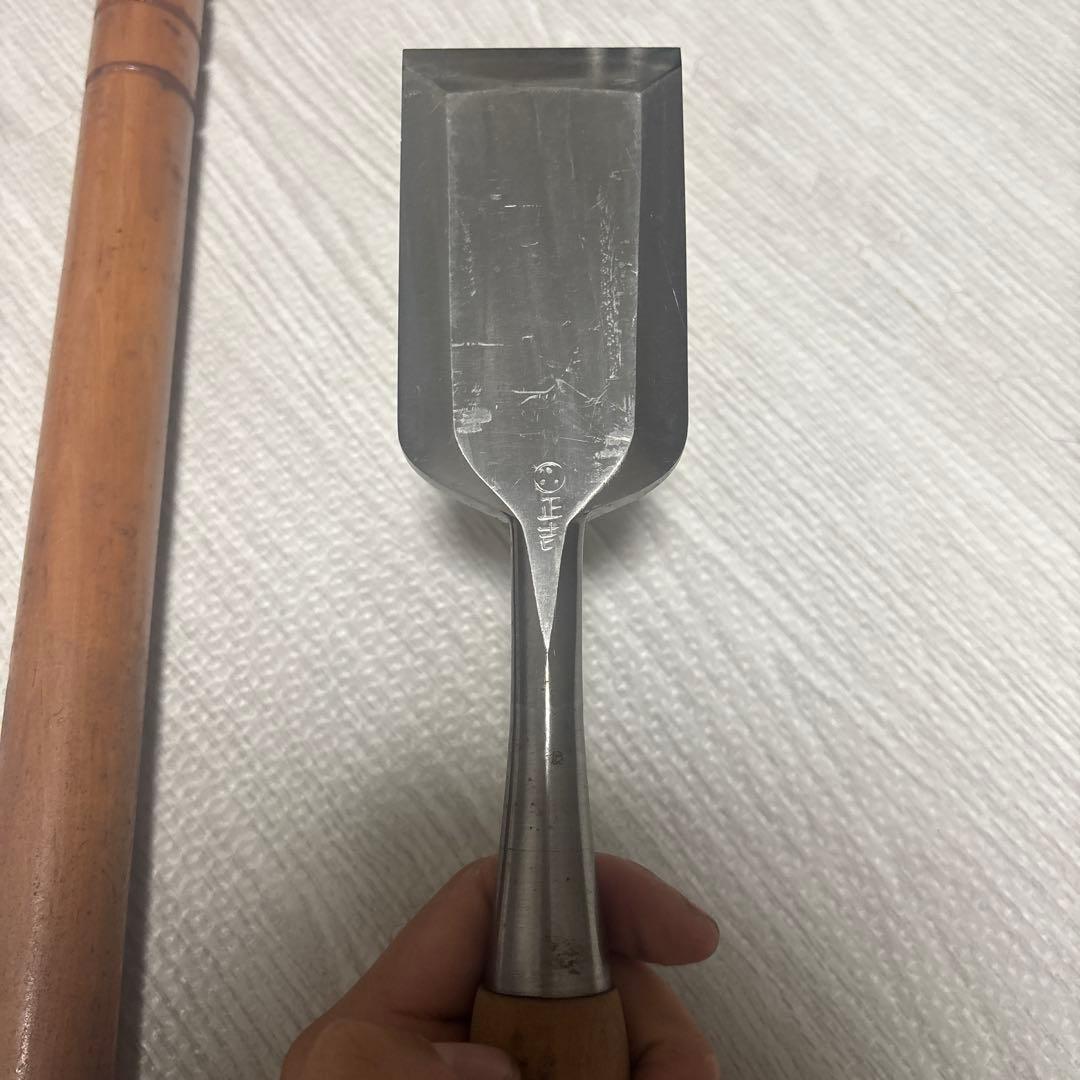 正吉ノミ木製ハンドル 約20cm