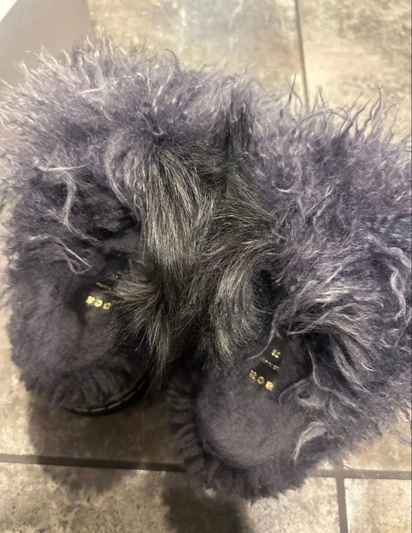 美品　sacaiファーサンダル