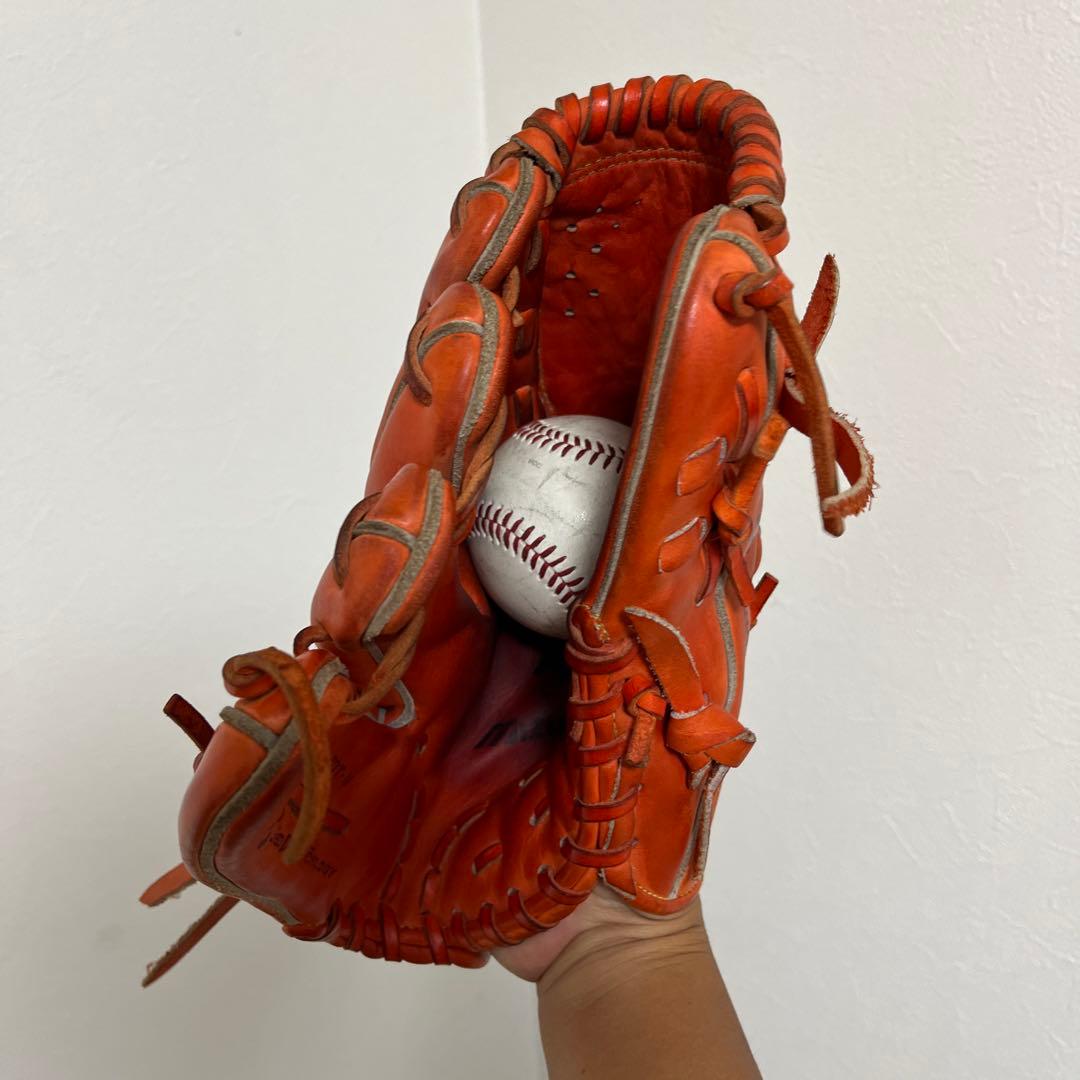 Mizuno Pro 硬式グローブ 投手用/左投用 オレンジ