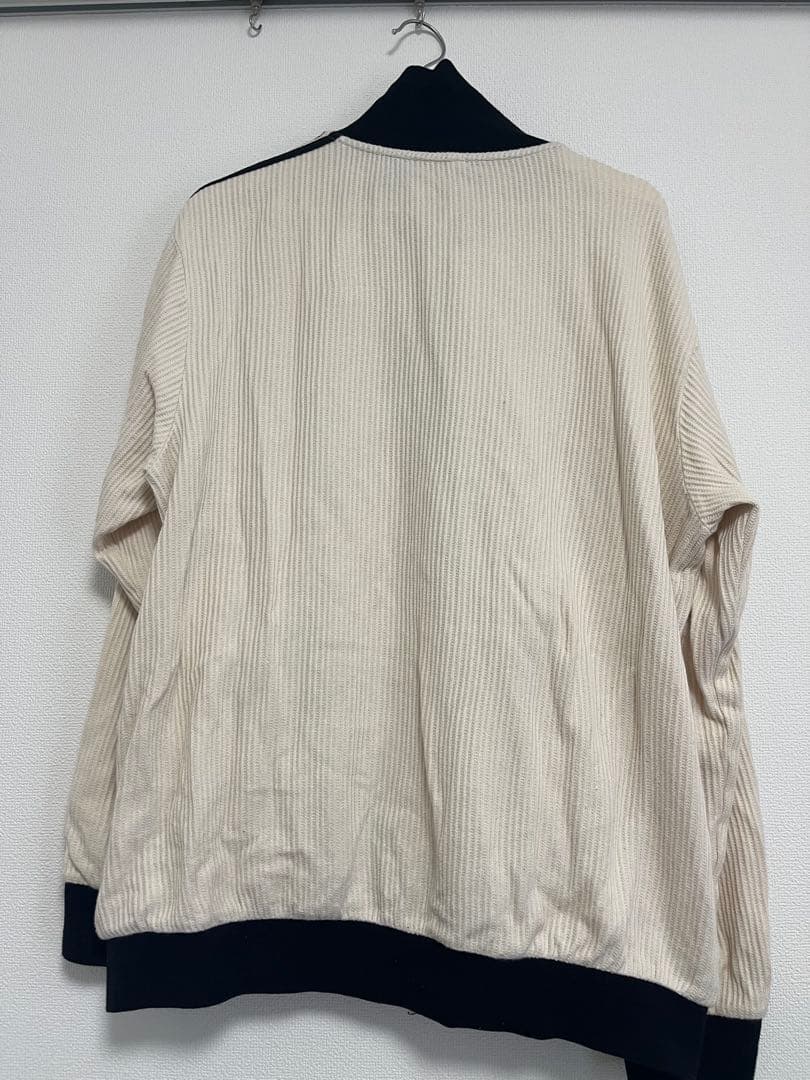 adidas ワッフルトラックジャケット クリーム オフホワイト