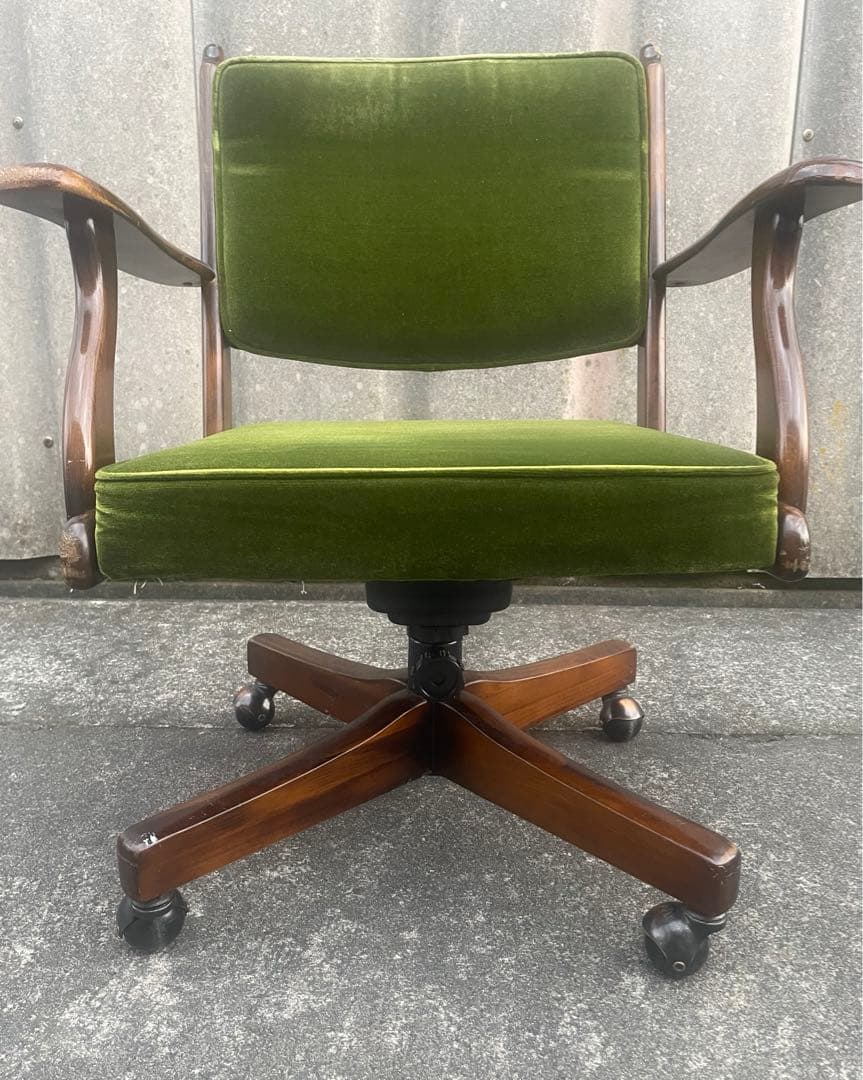 稀少/カリモク/コロニアル/デスクチェア/アームチェア/回転椅子/椅子/③