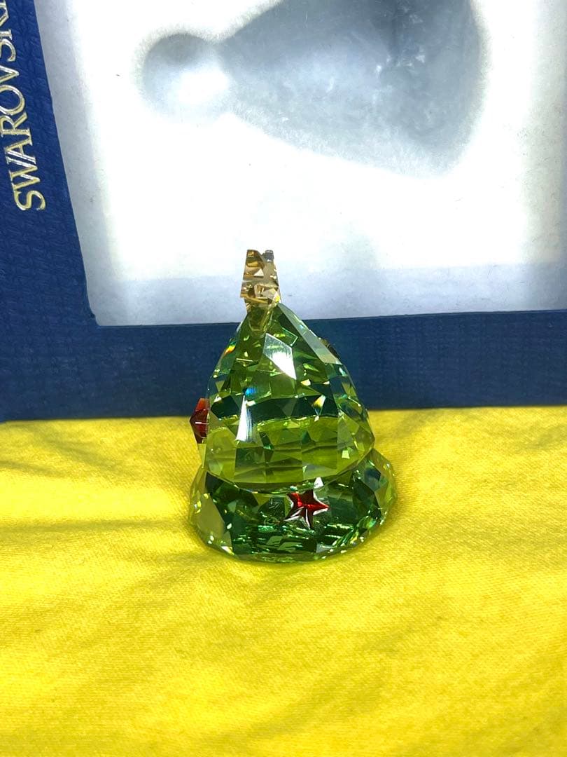 廃盤希少品✨ スワロフスキー　ロッキング　クリスマスツリー　緑　クリスタル　箱付