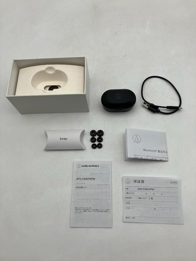 オーディオテクニカ　ワイヤレスイヤフォン　ATH-CKR70TW　ブラック