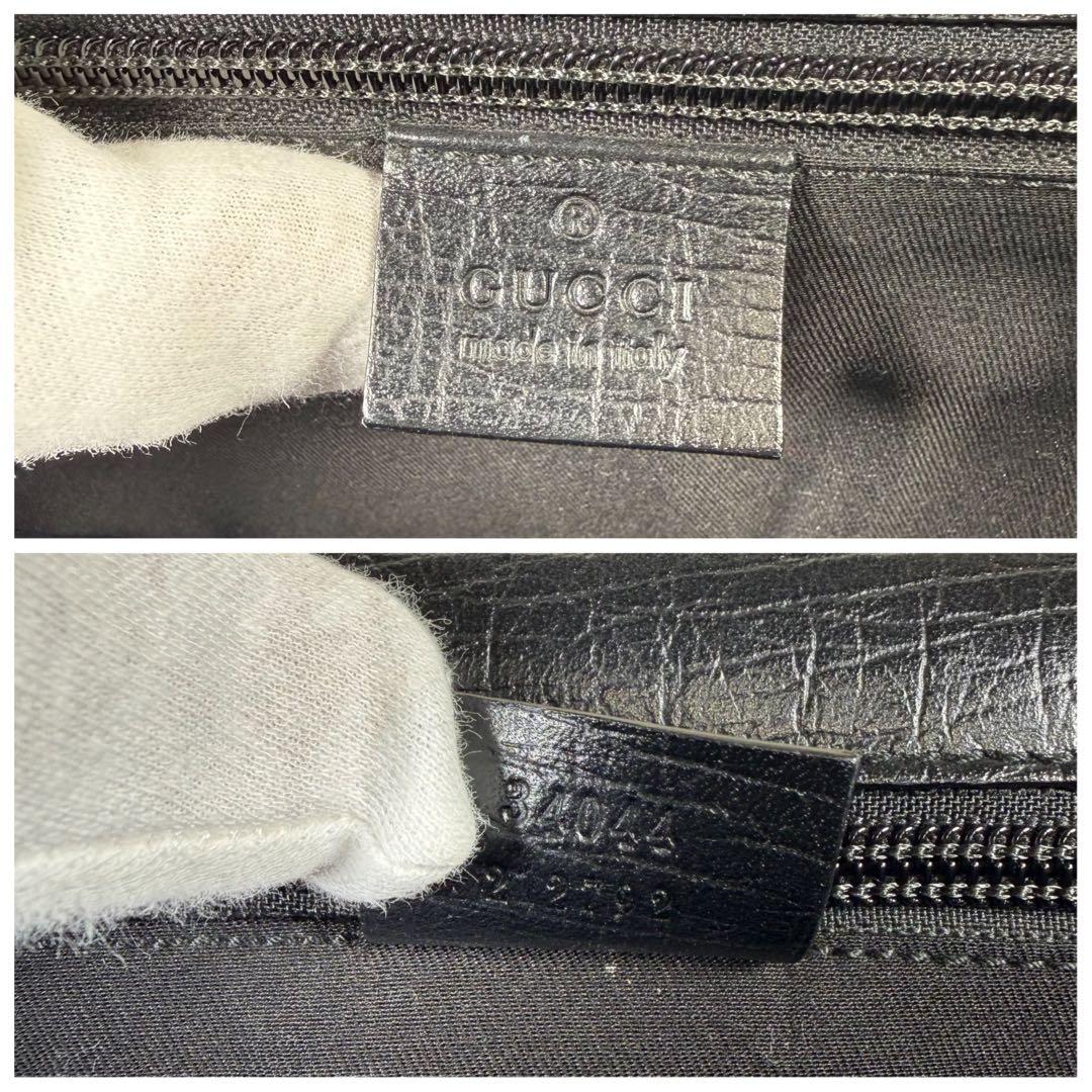 【美品】GUCCIグッチ ビジネスバッグ ダイヤルロック レザー A4 ブラック