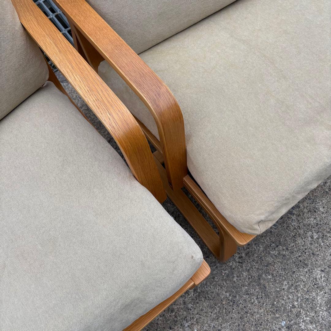 MUJI リビングでもダイニングでもつかえるソファチェア　2脚セット