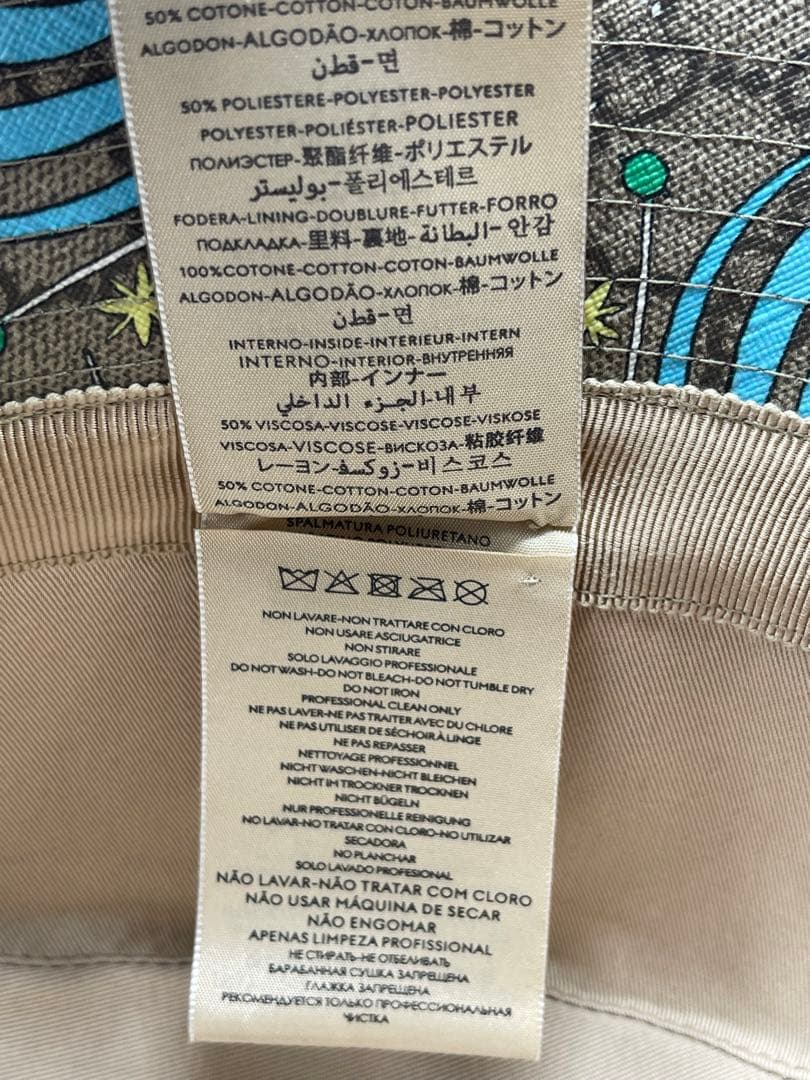 レア　グッチ　ディズニーコラボ　ドナルド　ハット　サイズM 保存袋付き　美品