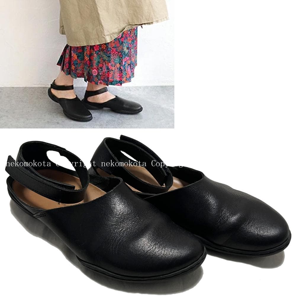 トリッペン PAN 35 ストラップ シューズ 黒 ブラック trippen