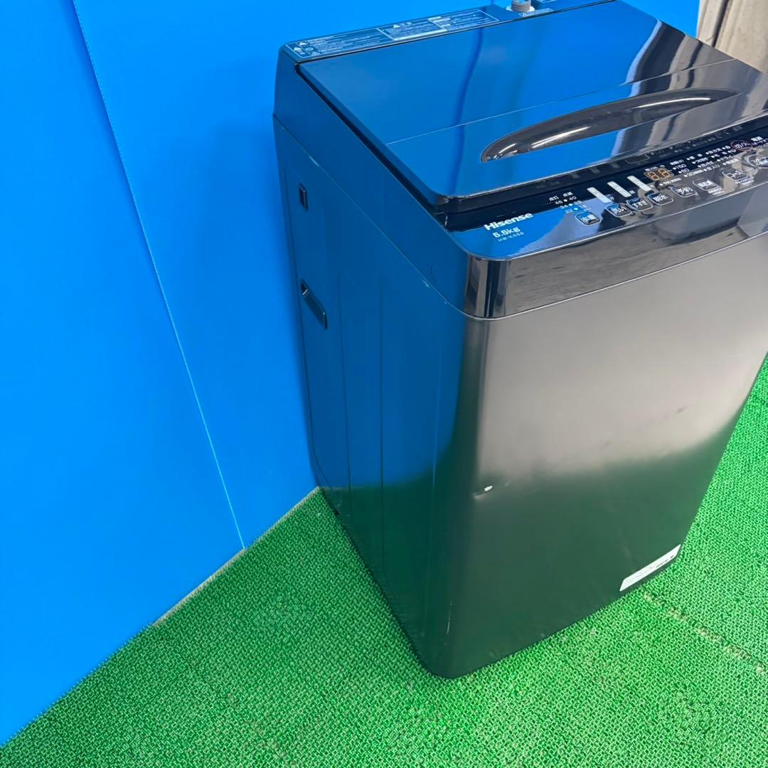 646 ブラックカラー　2025年製洗濯機5.5kg 洗濯槽内極美品2025年製