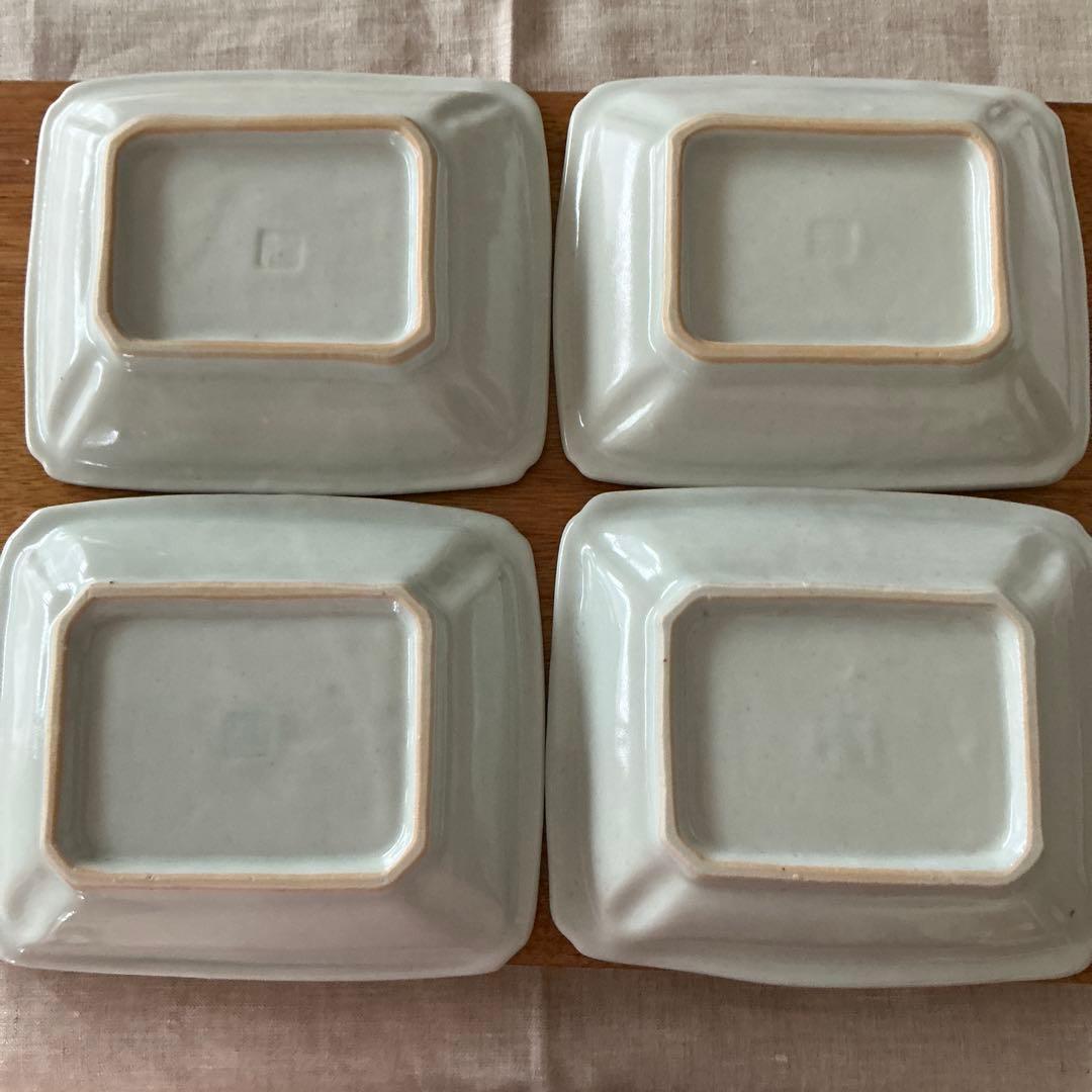 藤塚光男さん　白磁四方皿4枚