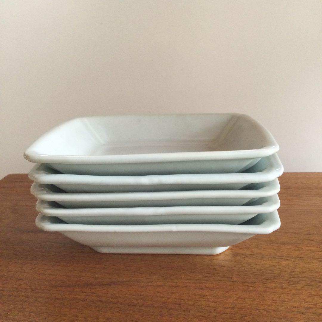 藤塚光男さん　白磁四方皿4枚