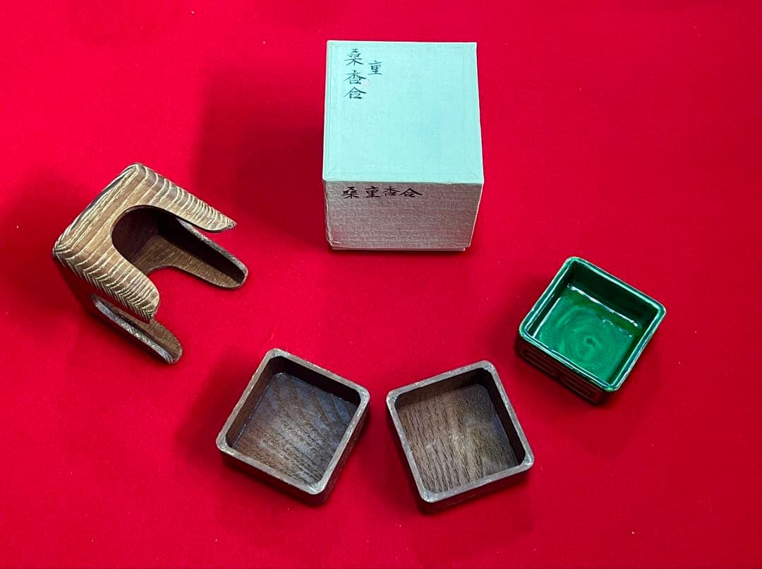 火道具 香道具 桑重香合 青楽火入 香爐灰 香たどん　まとめて