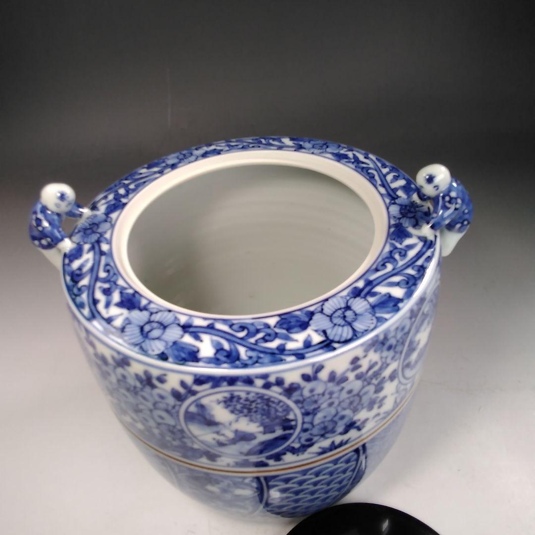 イ826 水指『平安　高野昭阿弥造』『祥瑞　二閑人水指　替蓋付　共箱』茶道具