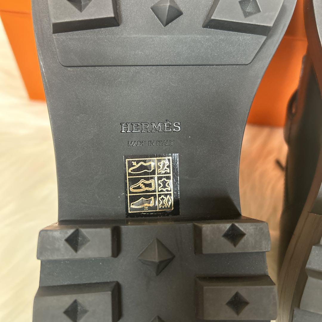 未使用級　HERMES エルメス　革靴　ケリー　ダービー　ファースト　36 黒