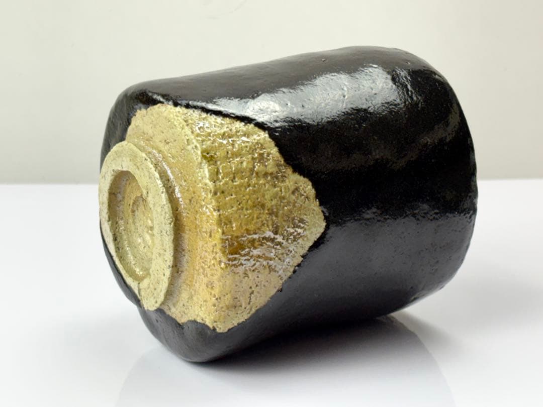 楽焼【佐々木昭楽】造 光悦写『寒月』筒茶碗 共箱共布R811179