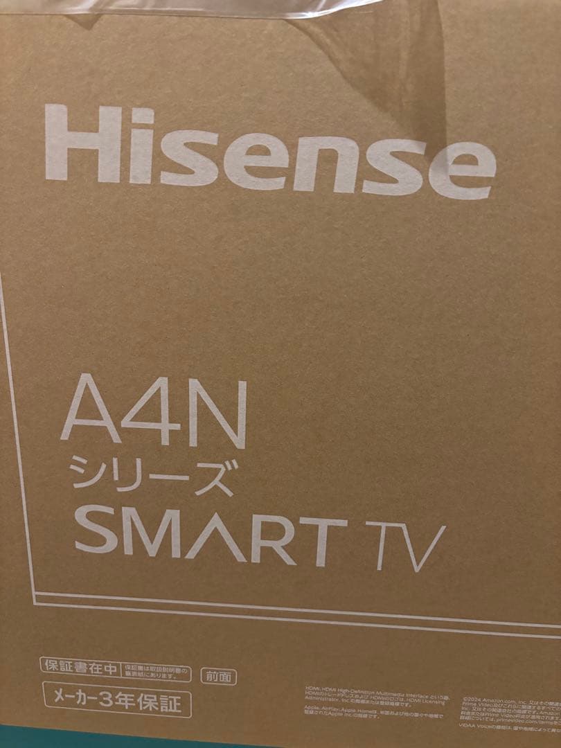 未開封 ハイセンスTV 40A4N 40型　12月末購入
