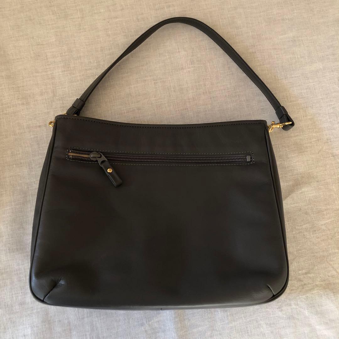 プチポワン　花柄刺繍 ハンドバッグ グレー　ショルダーバッグにも　久家道子