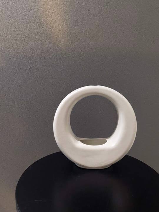 アンティーク ビンテージ 花瓶 陶器 一輪挿し 月 フラワーベース