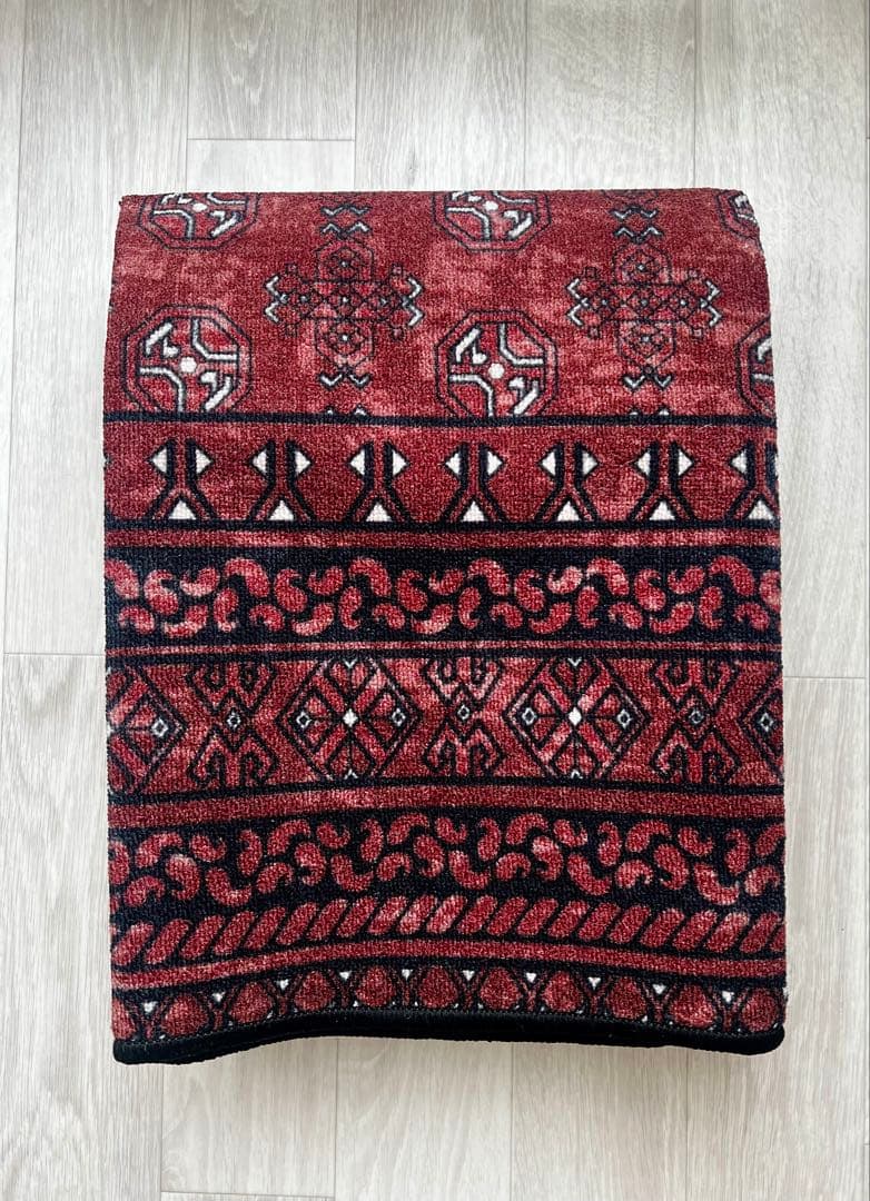 TOCO LIFE ヴィンテージ風ラグマット レッド 140×200㎝