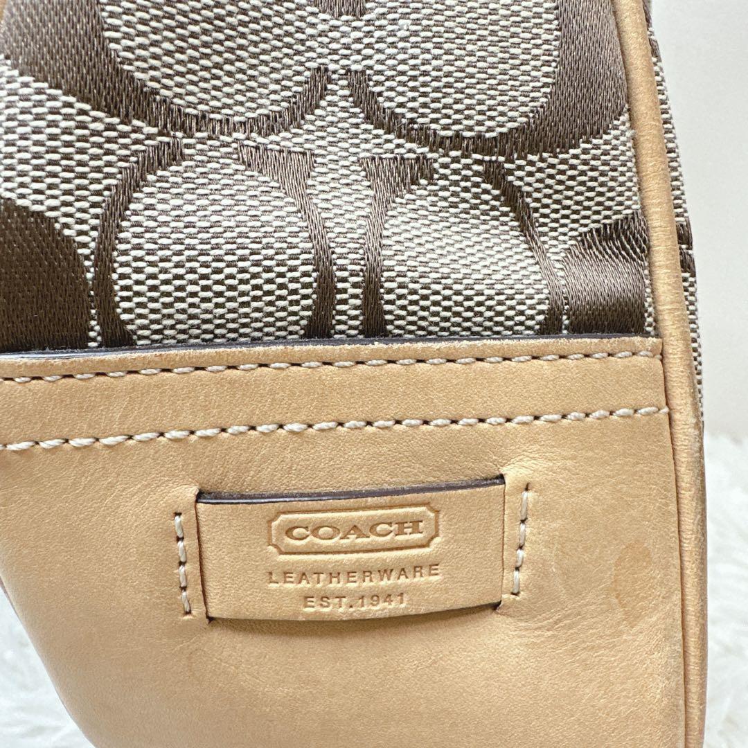 COACH シグネチャー ワンショルダーバッグ ホーボー ブラウン Y2K三日月