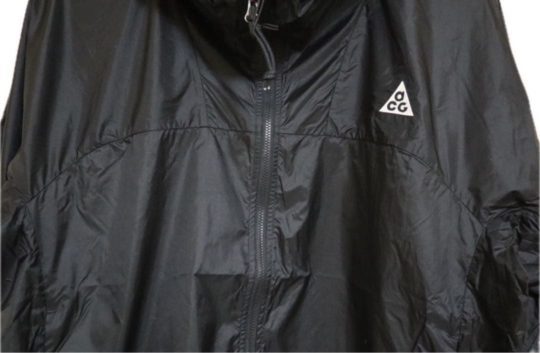 【新品未使用】ナイキ NIKE ACG ナイロン　ジャケット　刺繍ロゴ 　黒