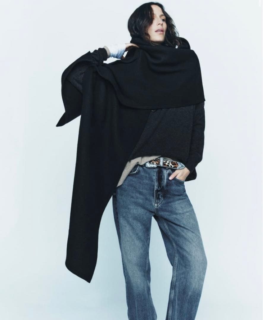 ZARA ZW ウールブレンドケープ LIMITED EDITION