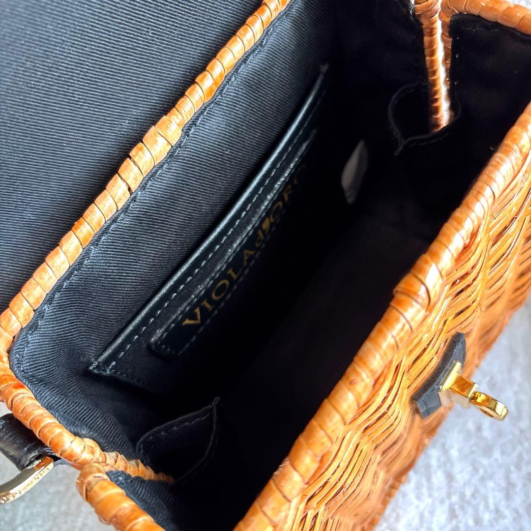 【未使用品】VIOLAd'ORO ヴィオラドーロ かごバッグ　ショルダー