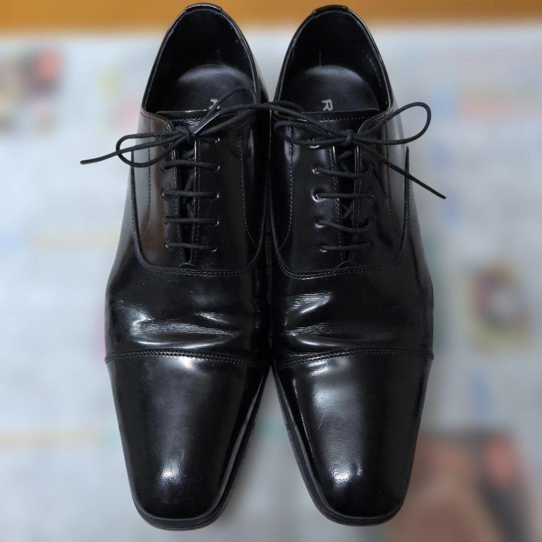 パ*二様 REGAL　革靴　メンズ　ストレートチップ　黒　サイズ27cm