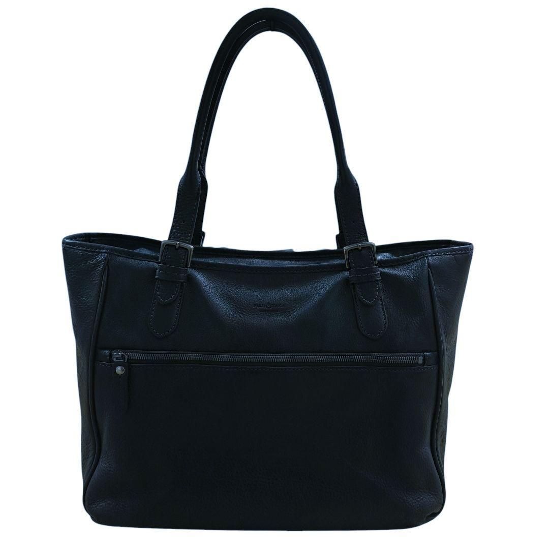 FUJITAKA フジタカ　ビジネスバッグ　トートバッグ　シボ革　A4　ネイビー