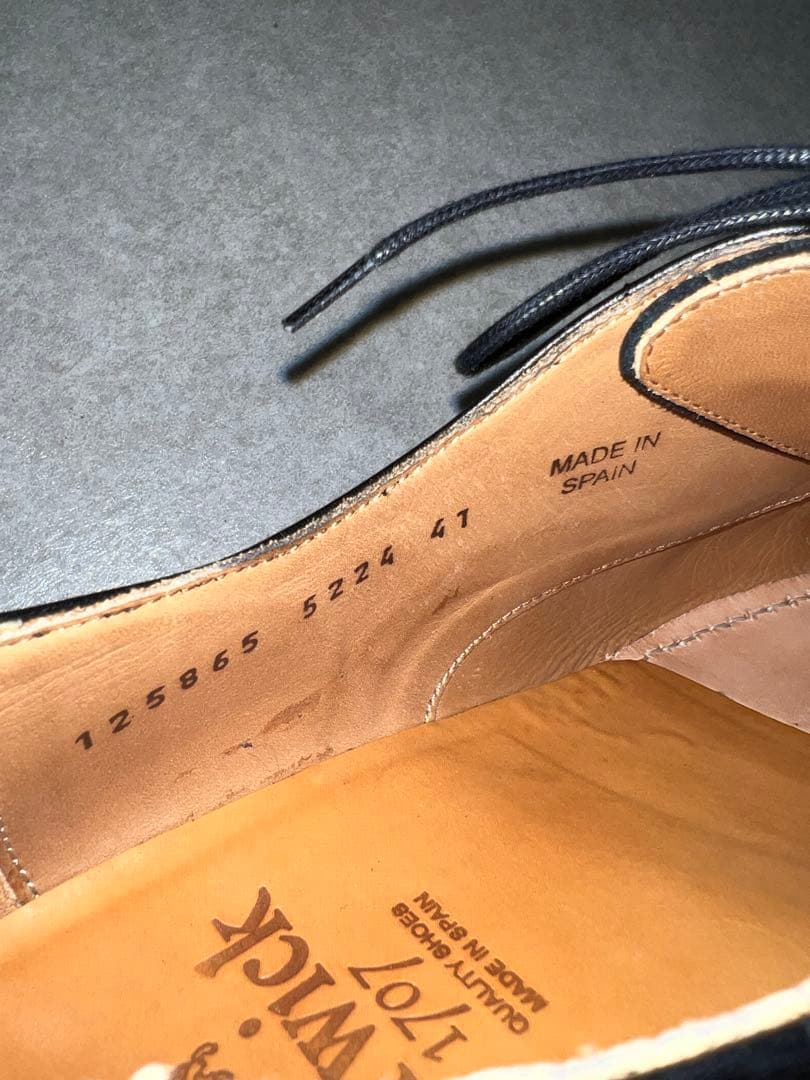 Berwick 1707 ブラックレザーシューズ 5224 最終値下げ中