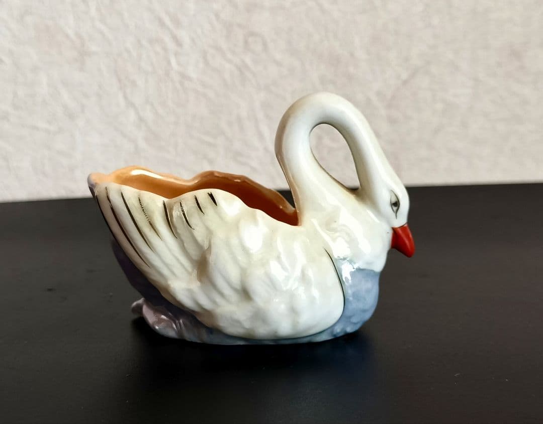 美品！オールドノリタケ 白鳥 スワン 小ボウル1918年 ラスター彩