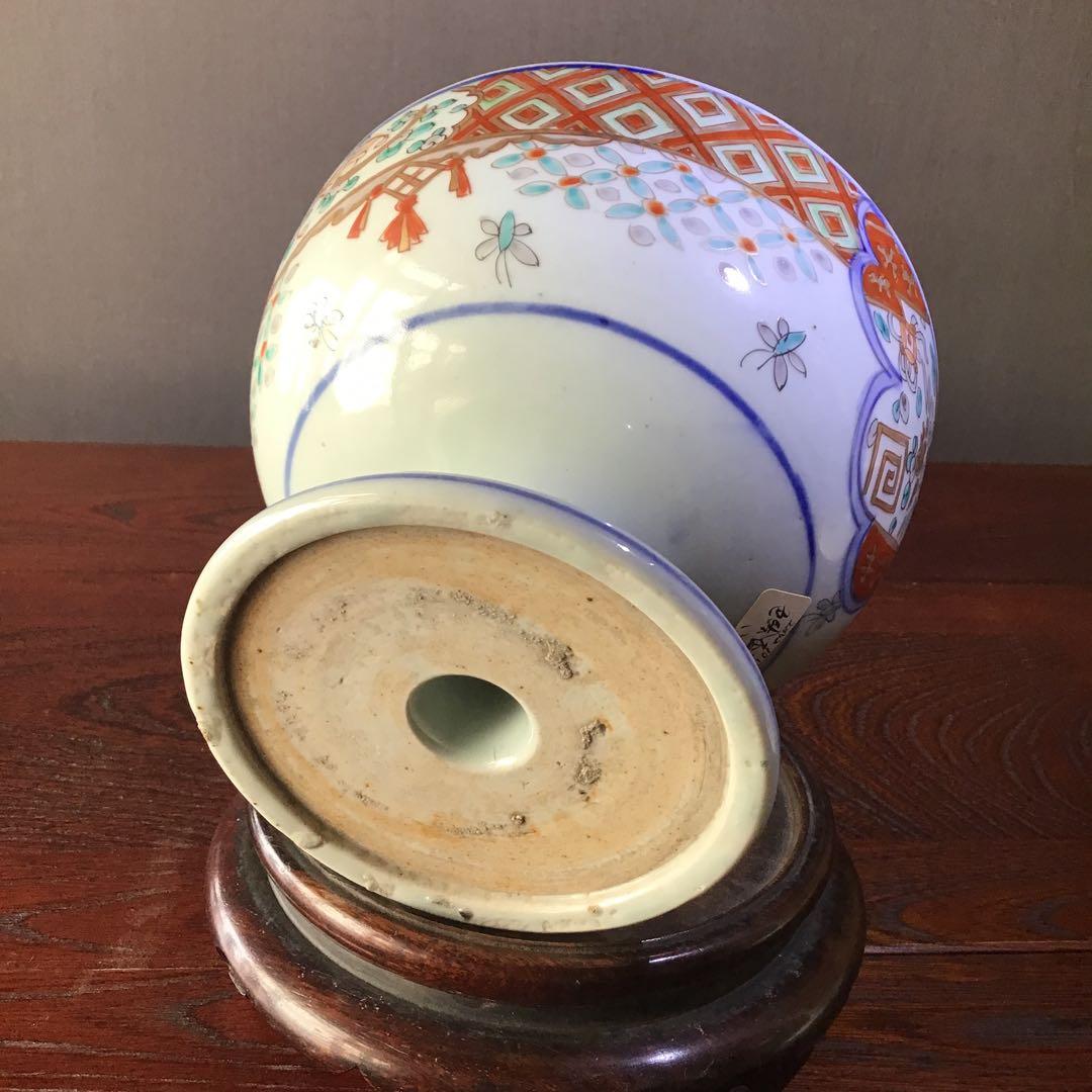 古伊万里　金彩色絵　　壽福　　　　　江戸期