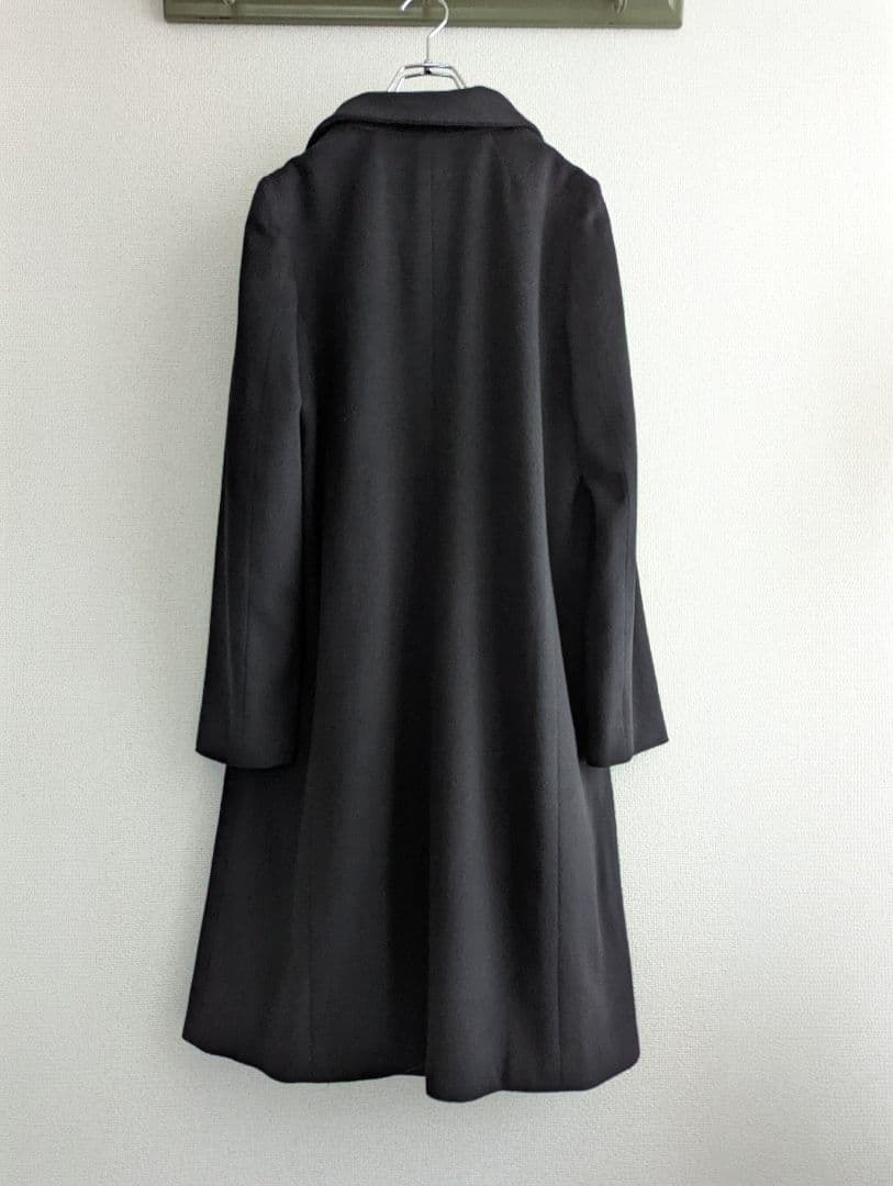 【美品】Galerie Vie カシミヤ100ウールコート黒 スタンドカラー