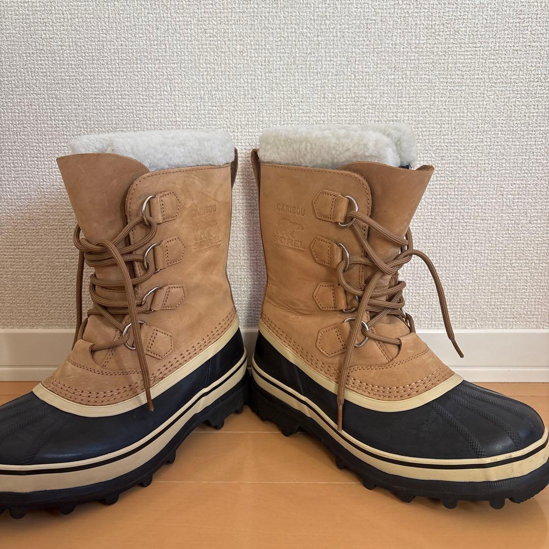 SOREL 防水ブーツ ベージュ/黒 ファー付き