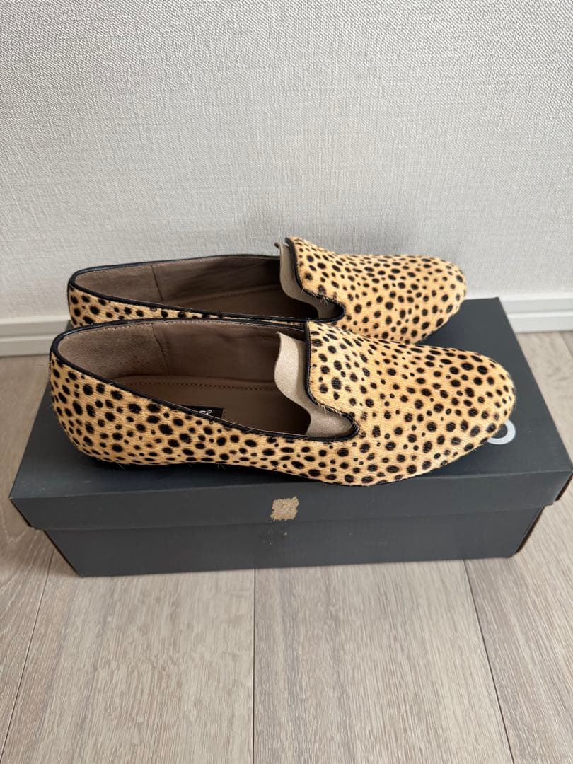 ecco レオパード柄 フラットシューズ