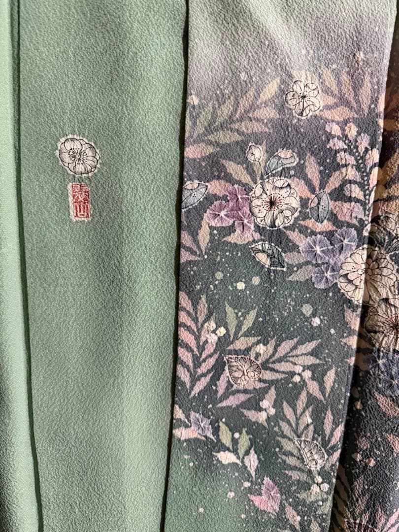 訪問着フルセット　辻ヶ花　翠山工房　落款入り　やまと誂製　トールサイズ