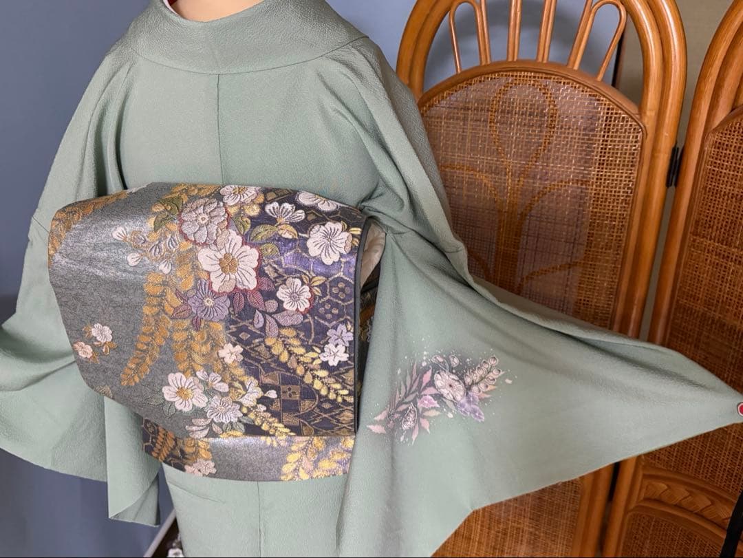 訪問着フルセット　辻ヶ花　翠山工房　落款入り　やまと誂製　トールサイズ