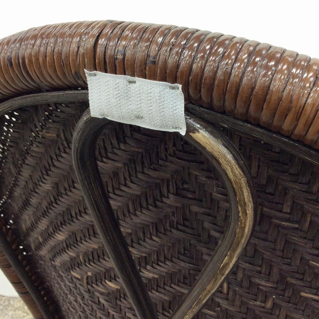 未使用品 カザマ オリッサ ハイバックシーベルチェア ラタン 回転式 ２