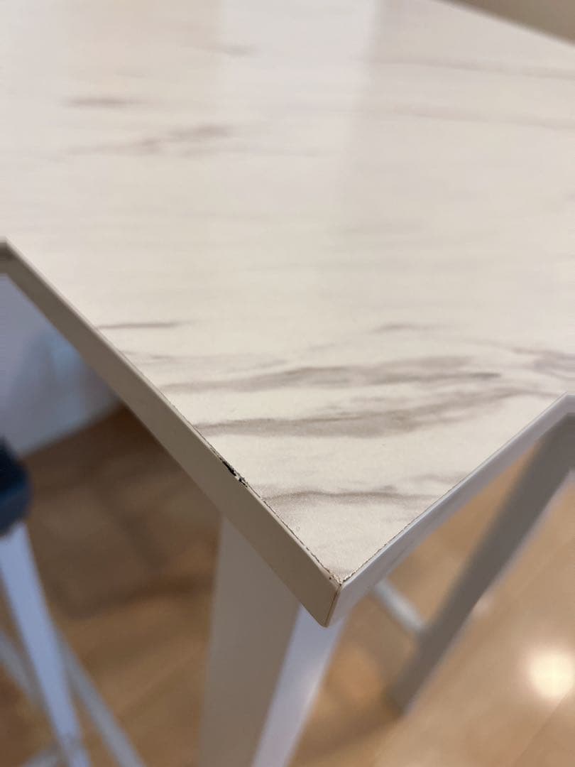 【直接取り引き限定】カウンターテーブル チェア 3点セット 大理石柄 美品