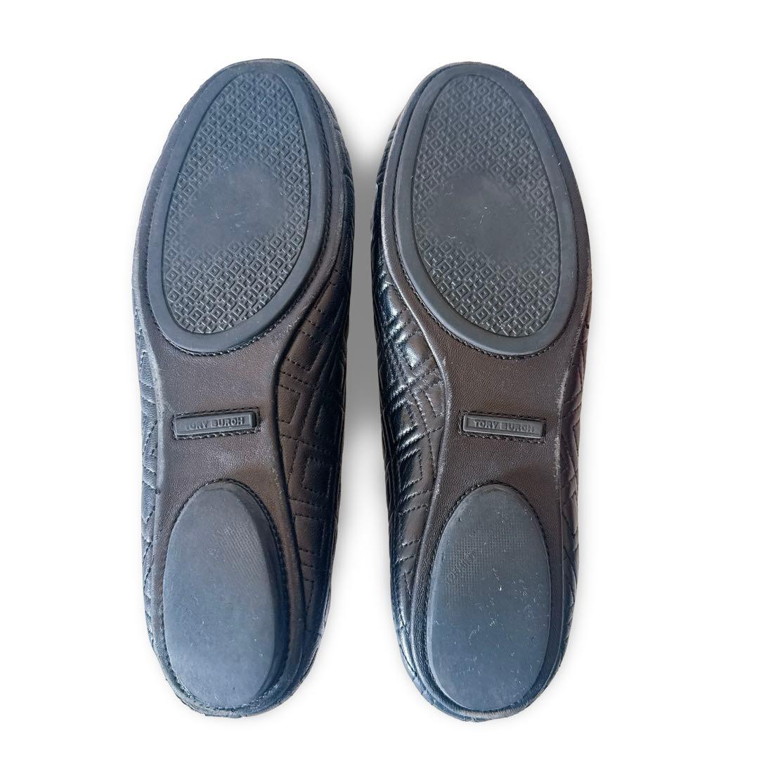ToryBurch トリーバーチ キルティング フラットシューズ 黒 25.5㎝
