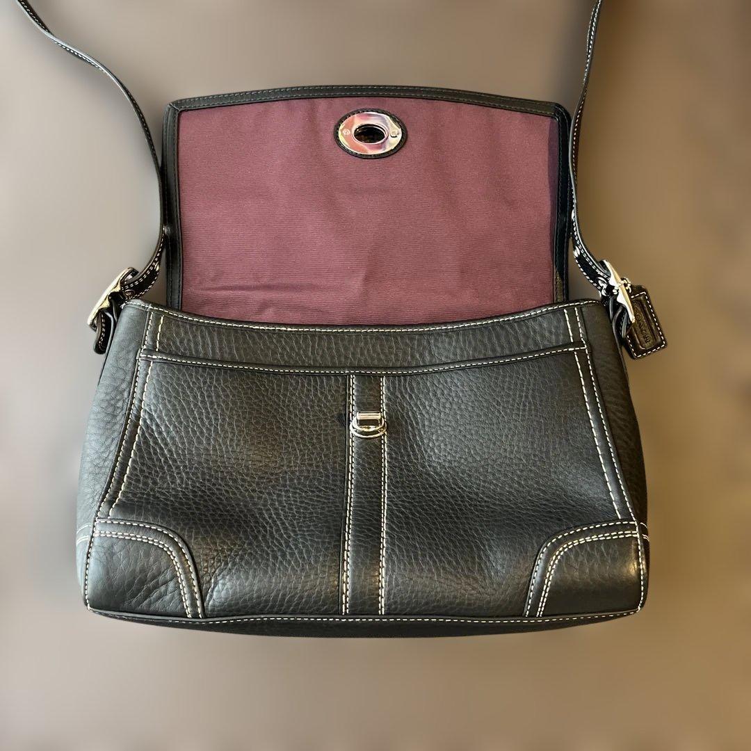 【新品】COACHコーチ ショルダーバッグ レザー 黒 ブラック F13957