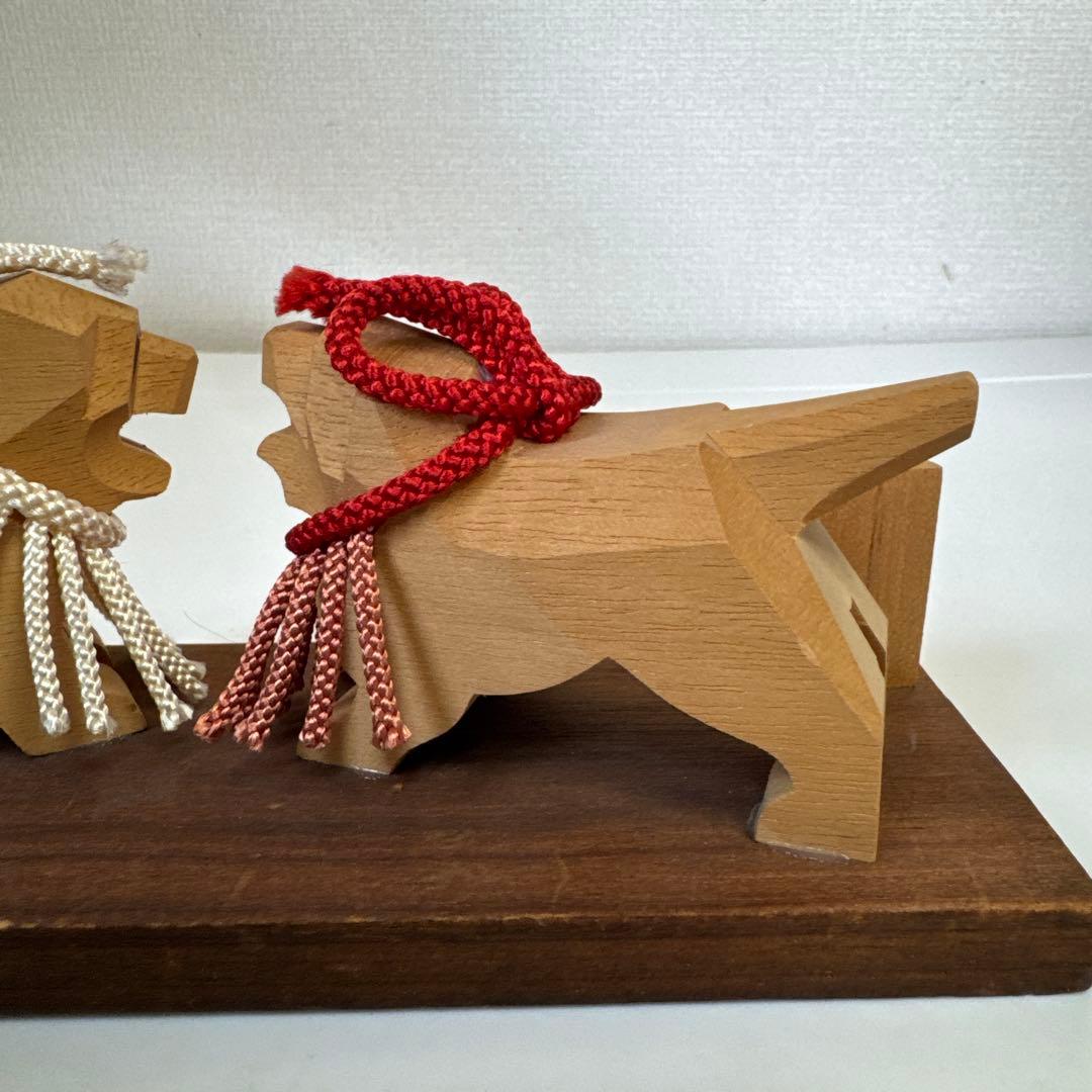 木製犬の置物 土佐闘犬　日本国有鉄道総裁賞