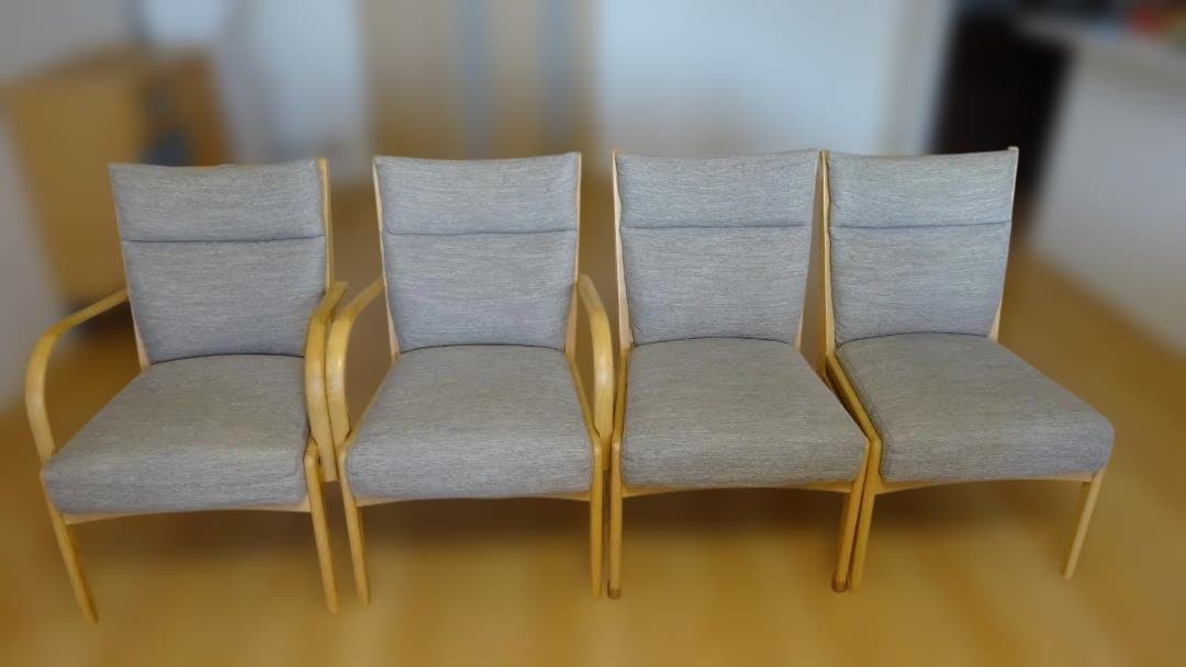 1.ソファのような座り心地(ニトリ C-27肘付き2脚+肘なし２脚）4脚セット