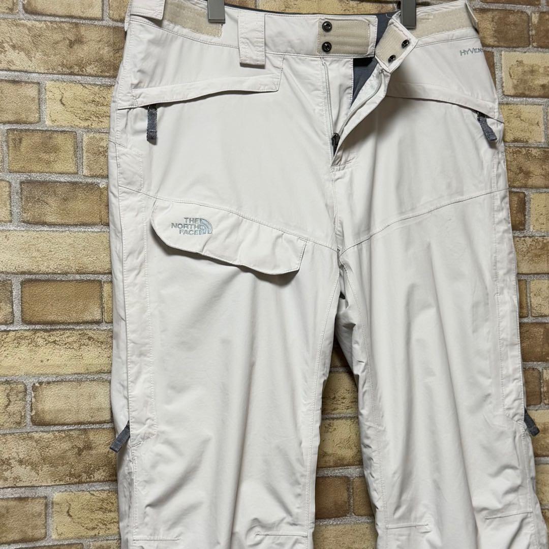 ノースフェイス　スノーパンツ　刺繍ロゴ　スノボ　スキー　ハイベント　古着女子　M