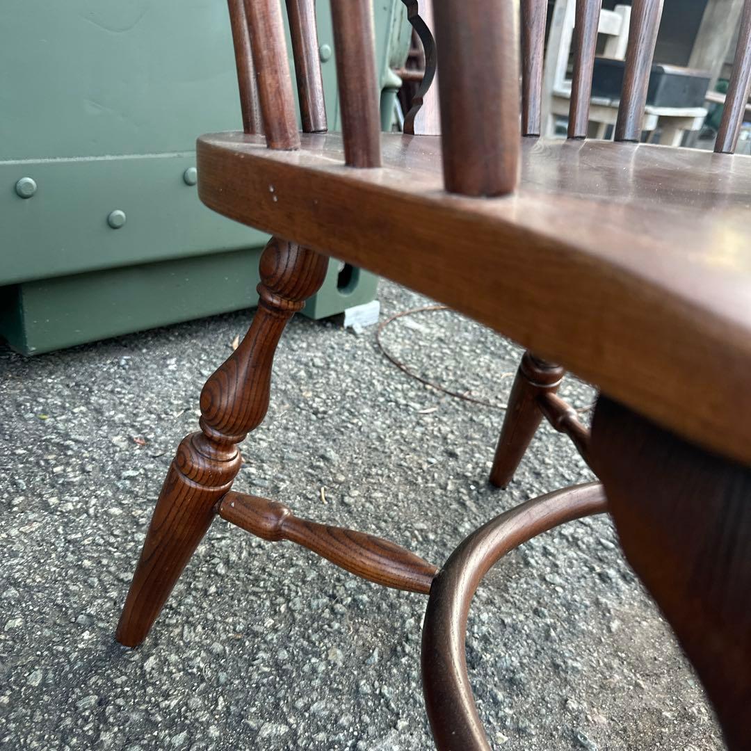 瞬間お値下げ‼️豪邸発掘品‼️木製スピンドルバックチェア アームチェアヴィンテージ