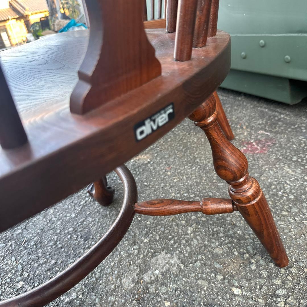 瞬間お値下げ‼️豪邸発掘品‼️木製スピンドルバックチェア アームチェアヴィンテージ
